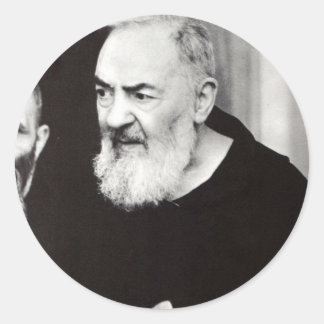 Padre Pio 102.jpg Ronde Sticker