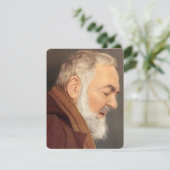 Padre Pio catholique funéraire Carte Sainte (Debout devant)
