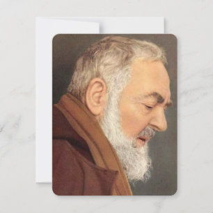 Padre Pio catholique funéraire Carte Sainte