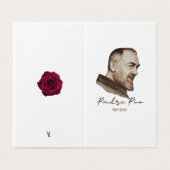 Padre Pio Condolence Catholique Merci Cartes (Outside Unfolded)