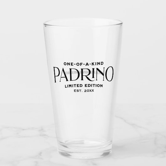 Padrino Limited Edition gepersonaliseerd Glas (Voorkant)
