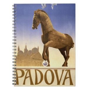 Padua Padova Italy Vintage Travel Poster hersteld Notitieboek