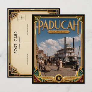 Paducah Kentucky Vintage Art Deco Gouden Tijdperk Briefkaart