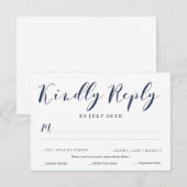 Paduka Script RSVP | HUWELIJKEN Kaartje (Voorkant / Achterkant)