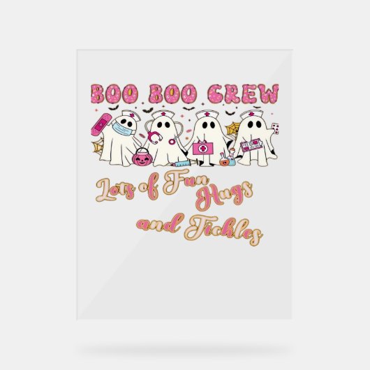 Paediatric Nurse Fun Halloween Ontwerp Essentieel Acryl Bord (Voorkant)