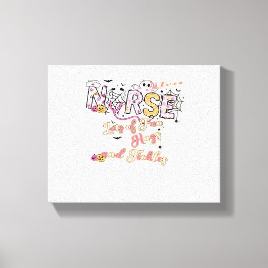 Paediatric Nurse Fun Halloween Ontwerp Essentieel Canvas Afdruk (Voorkant)