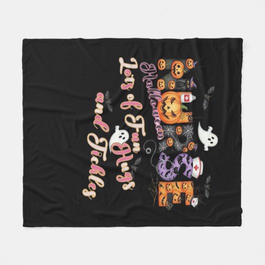Paediatrics Nurse Fun Halloween Design Essential Fleece Deken (Voorkant (Horizontaal))