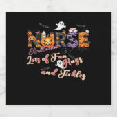 Paediatrics Nurse Fun Halloween Design Essential Sparkling Wijnetiket (Enkel label)