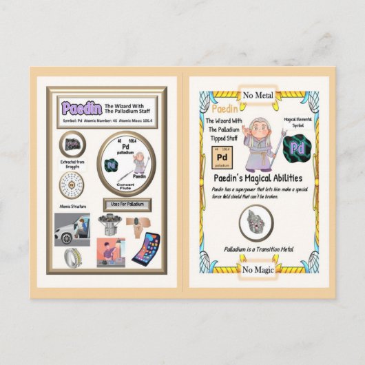 Paedin Wizard - Palladium Element Briefkaart (Voorkant)