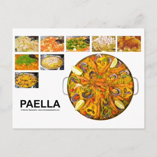 paella briefkaart (Voorkant)