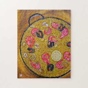 Paella De Marisco Schilderij van Alfred Fox Legpuzzel