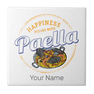 Paella Snack  Spanje Paella Pan Souvenir Tegeltje