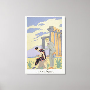 Paestum, 1924 (pochoir print) canvas afdruk