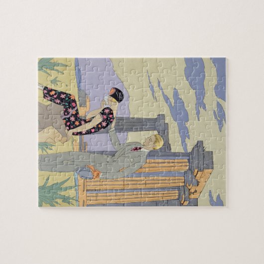 Paestum, 1924 (pochoir print) legpuzzel (Horizontaal)