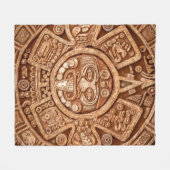 Pagaanversiering van de textuur van de stam Maya Fleece Deken (Voorkant (Horizontaal))