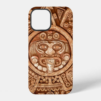 Pagaanversiering van de textuur van de stam Maya iPhone 12 Hoesje