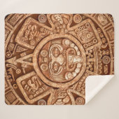 Pagaanversiering van de textuur van de stam Maya Sherpa Deken (Voorkant (horizontaal))