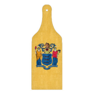 Pagaie de planche à découper en verre avec drapeau