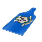 Pagaie de planche à découper en verre avec drapeau (Coin)