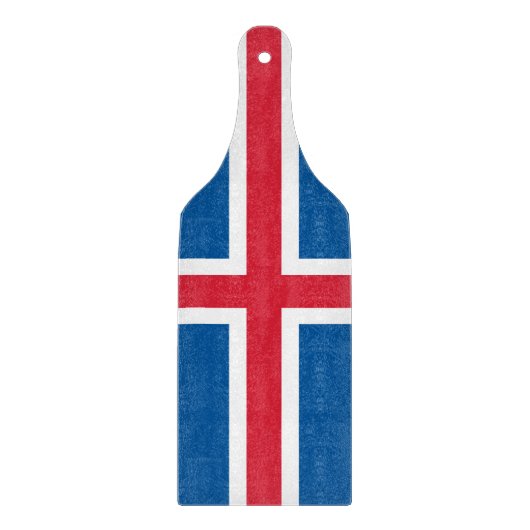 Pagaie de planche à découper en verre avec drapeau (Devant)