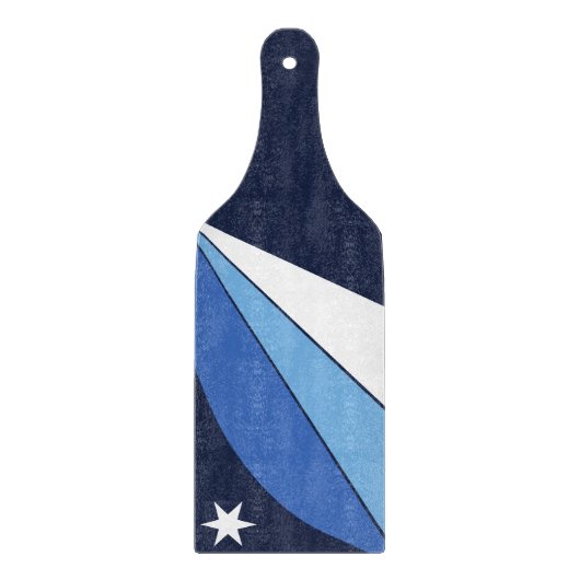 Pagaie de planche à découper en verre avec le drap (Devant)