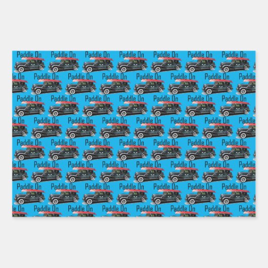 Pagaie Sur Voiture Classique Conception - Papier E (Devant)