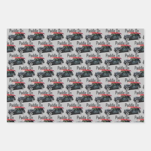 Pagaie Sur Voiture Classique Conception - Papier E (Devant)