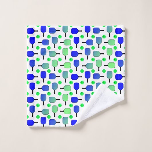 Pagaies de Pickleball Bleu et Vert Pickleball Vert (Gant de toilette)