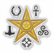 Pagan Barnstar Symbols Sticker (Voorkant)