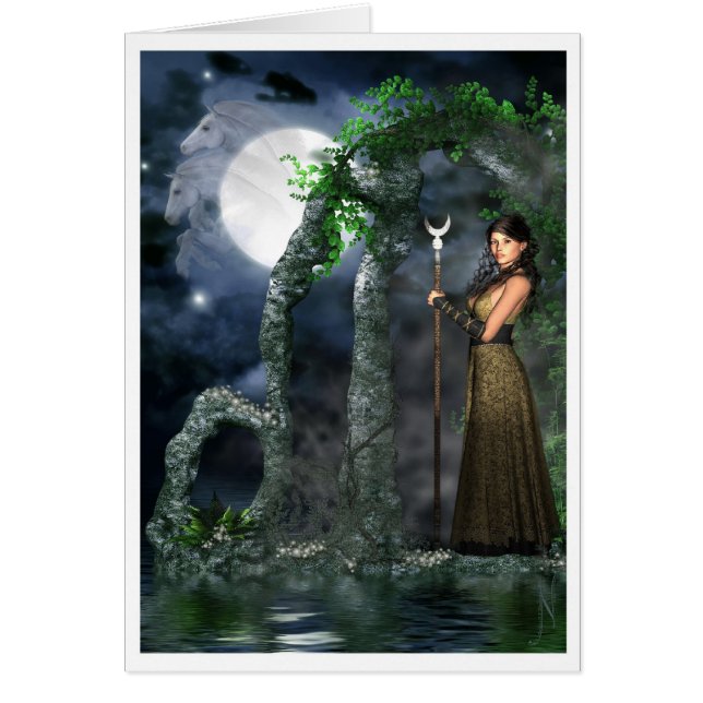 Pagan Card - Moon Goddess (Voorkant)