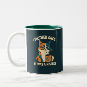 pagan cat coffee cup tweekleurige koffiemok