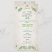 Pagan Celtic Antlers Programme de mariage (Devant / Derrière)