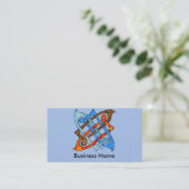 Pagan Celtic Knot Earth Air Fire Water Elements Visitekaartje (Staand voorkant)