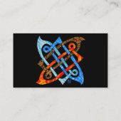 Pagan Celtic Knot Earth Air Fire Water Elements Visitekaartje (Achterkant)