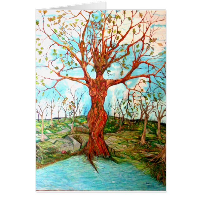 Pagan Dryad Tree déesse Wiccan Nature Art (Devant)