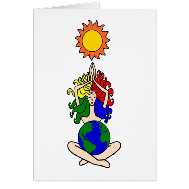 Pagan Elemental Sun Goddess Card (Voorkant)