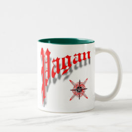 Pagan en trots ervan tweekleurige koffiemok