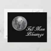 Pagan Full Moon Blessings Wolf Moon Briefkaart (Voorkant / Achterkant)