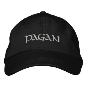 Pagan geborduurd Pet - zilveren letters