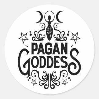 Pagan Goddess Ronde Sticker