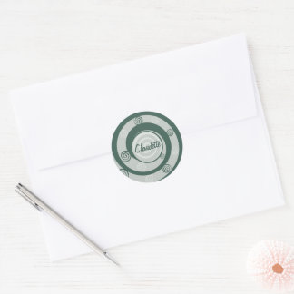 Pagan Godin Spirals Groen Gepersonaliseerd Ronde Sticker
