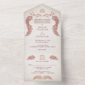 Pagan Handfasting Wedding All In One Uitnodiging (Binnen)