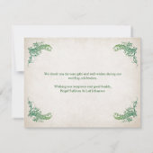 Pagan Handfasting Wedding Bedankkaart (Achterkant)