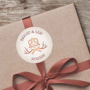Pagan Handfasting Wedding Ronde Sticker