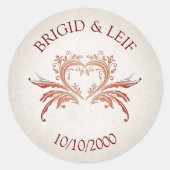 Pagan Handfasting Wedding Ronde Sticker (Voorkant)