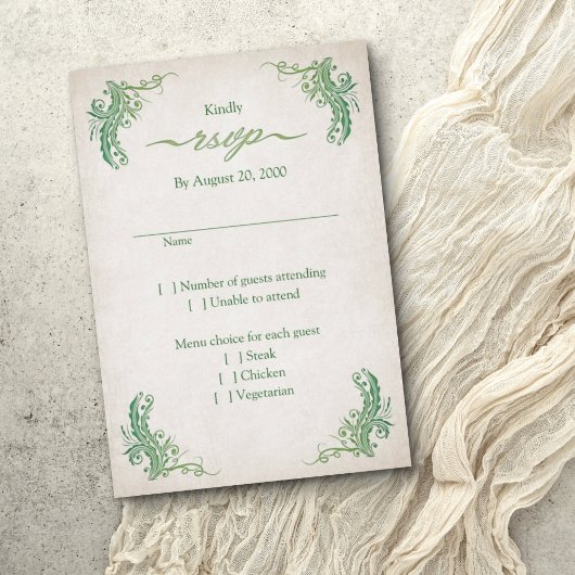 Pagan Handfasting Wedding RSVP Kaartje
