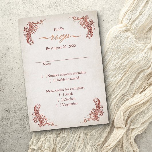 Pagan Handfasting Wedding RSVP Kaartje