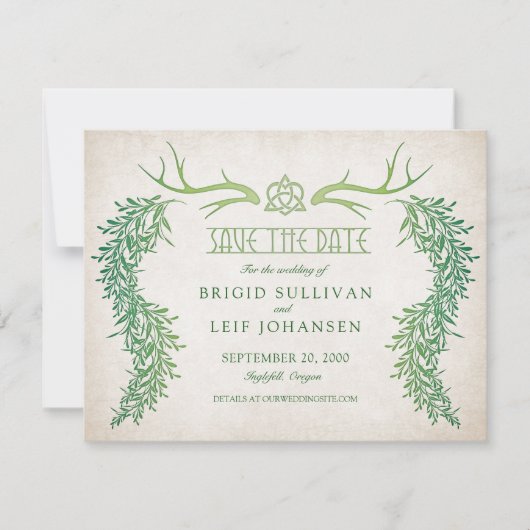 Pagan Handfasting Wedding Save The Date (Voorkant)
