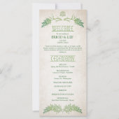 Pagan Keltische gewei bruiloft programma (Voorkant)