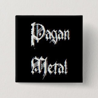 Pagan Metal Vierkante Button 5,1 Cm